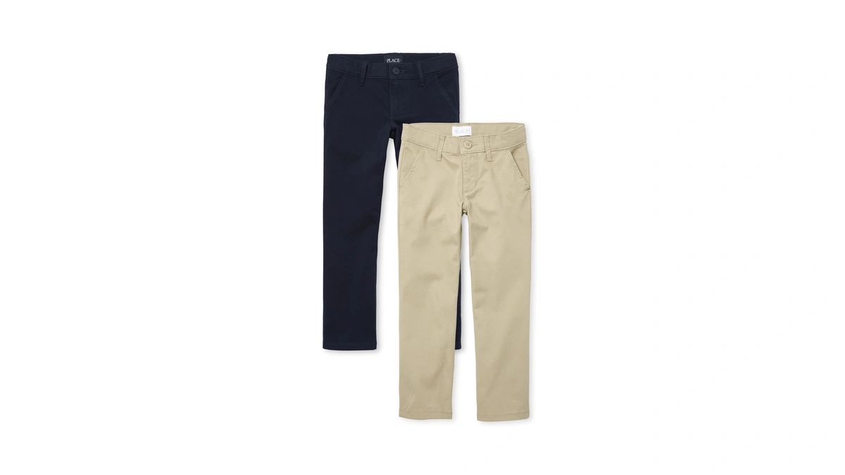 The Children's Place Girl's Bootcut Chino Pants, Sandy/tidal, 5