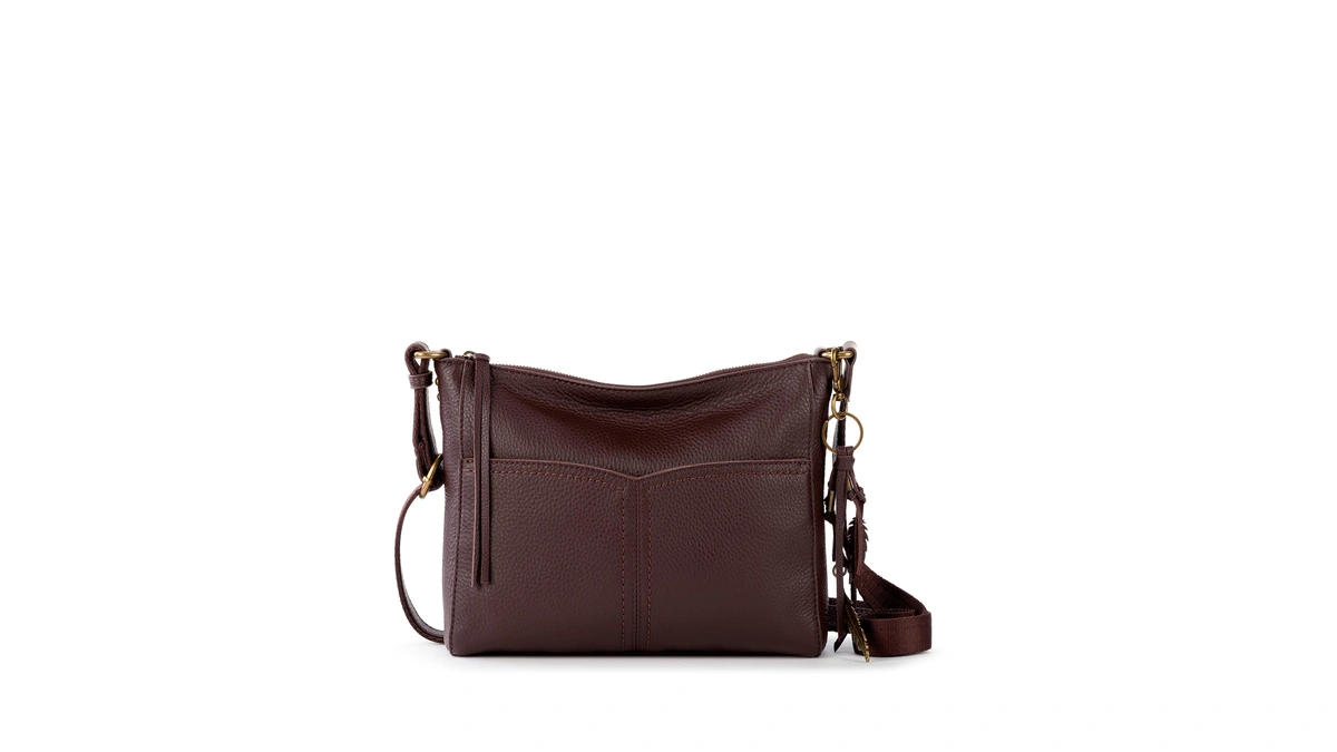 The Sak Womens Alameda Crossbody In Leather, Mahogany, One Size