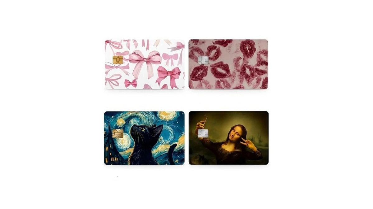 8pcs Credit Card Skin Debit Card Sticker Decal Sticker For