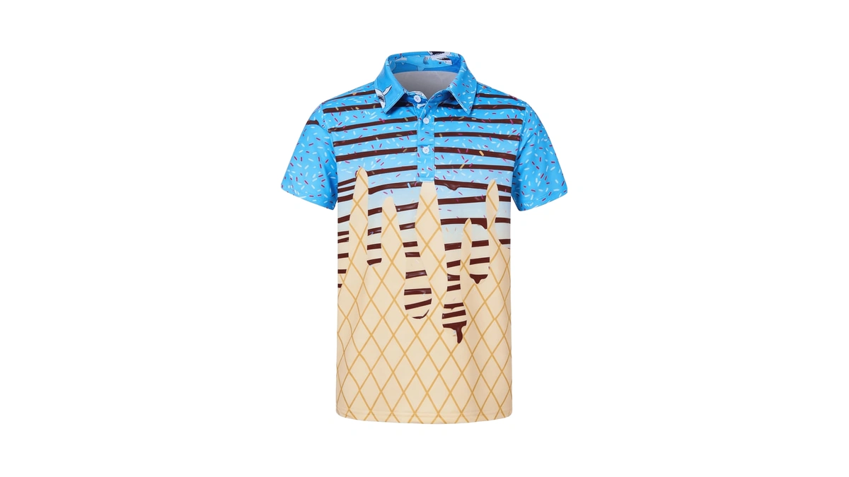 Edftm Golf Shirts For Kids Dry Fit Athletic Short Sleeve