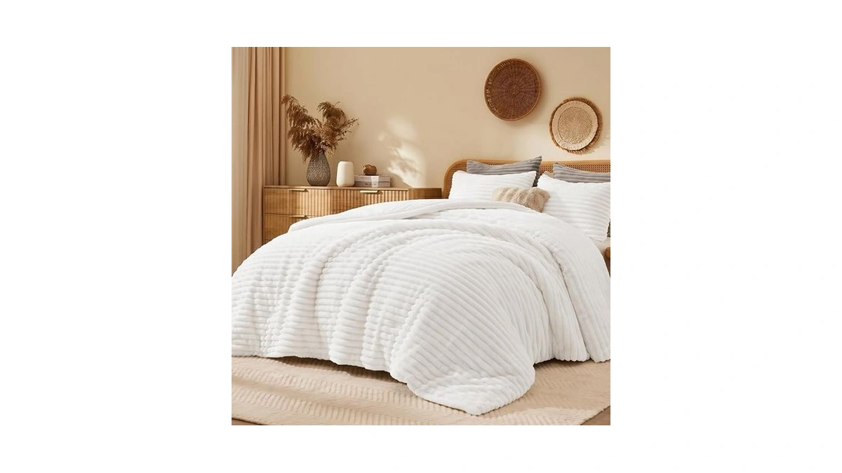 Quataly Fleece Comforter Twin Size Set Cloud Like Fluffy Bedding