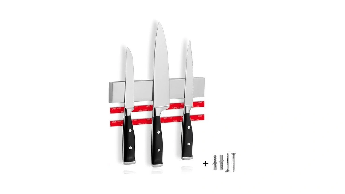 Cucino Magnetic Knife Holder For Wall 10" No Drilling Incl.