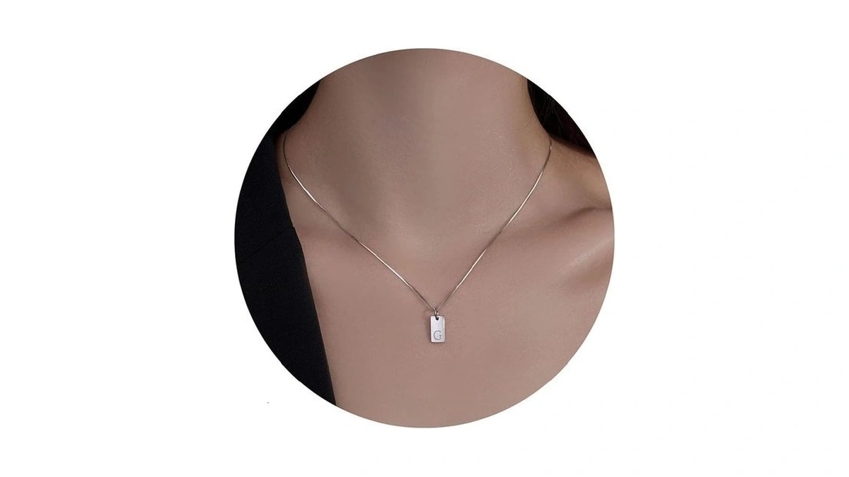 Jsjoy S925 Sterling Silver Initial Necklaces For Women 14k Gold