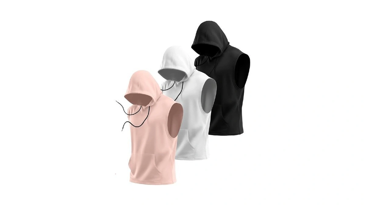 Ficerd 3 Pack Men's Big And Tall Sleeveless Hoodies