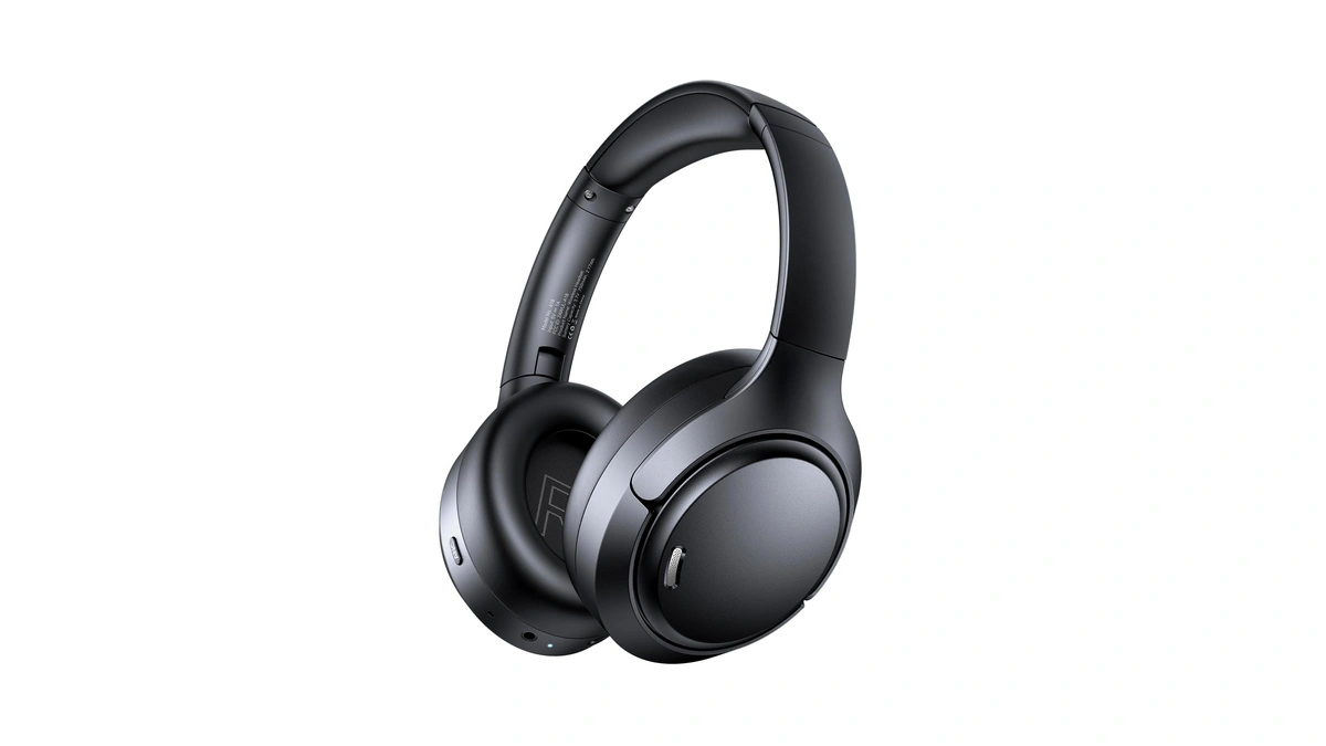 Hybrid Active Noise Cancelling Bluetooth 6.0 Headphones 120h Long Playtime,