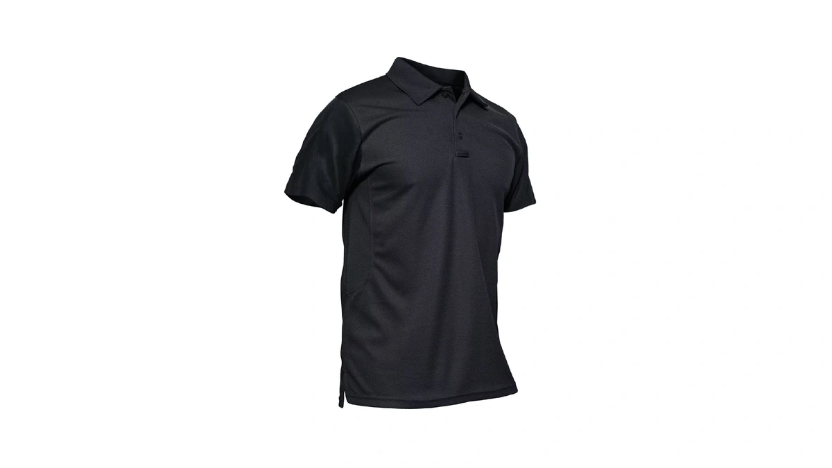 Magcomsen Mens Black Polo Shirts Short Sleeve Golf Shirts Pique