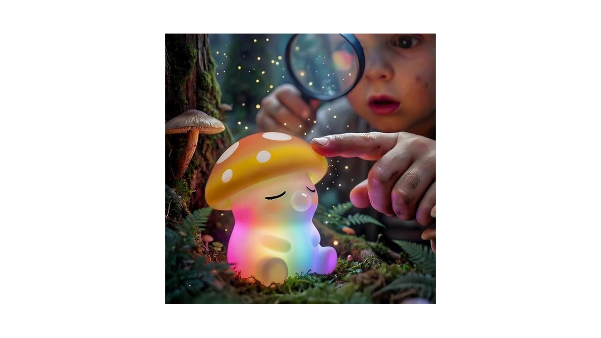 Iyt Mushroom Night Light, Cute Touch Lamp For Kids Nursery