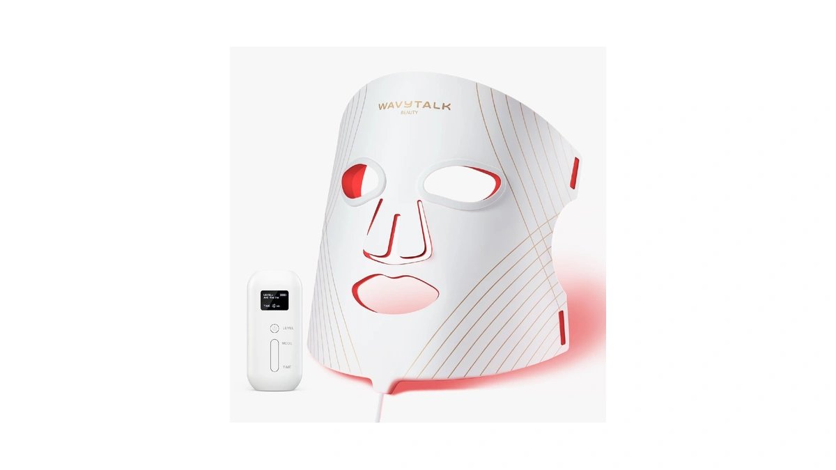 Wavytalk Red Light Therapy Mask For Face, Glow Time Led