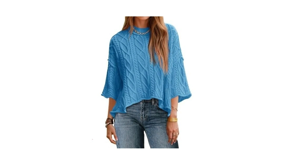 Saodimallsu Cropped Cable Knit Sweaters