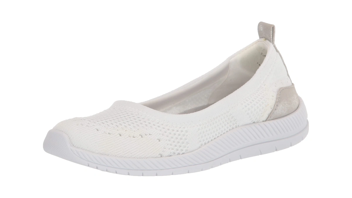 Easy Spirit Glitz Women's Slip On, 7 C/d Us, White-silver