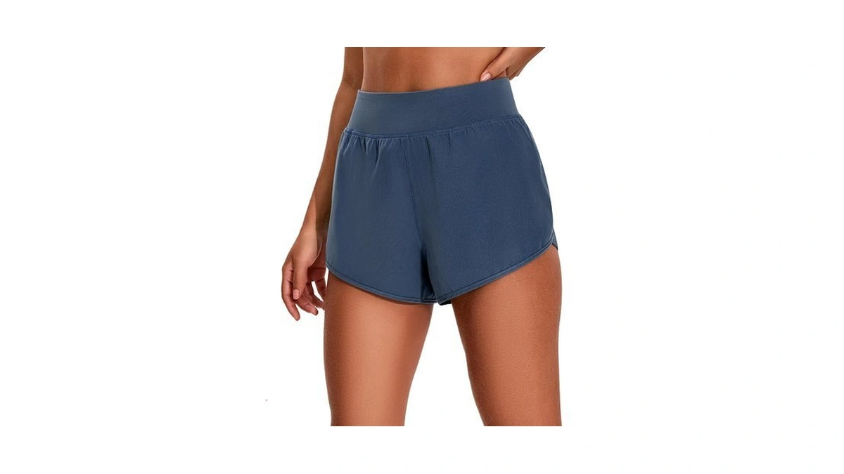 Ezrun Women's 3" High Waisted Athletic Shorts For Running Indigo