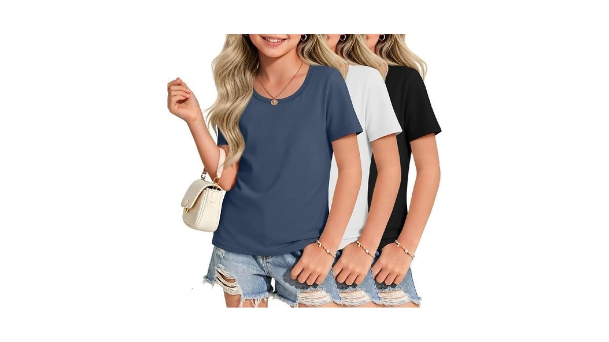 Lessonzoo 3 Pack Girl's T Shirts 5-14 Years