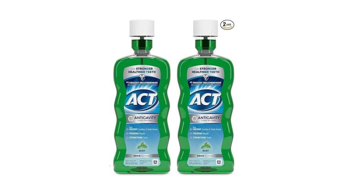 Act Anticavity Fluoride Mouthwash With Zero Alcohol, Prevents Cavities, Freshens