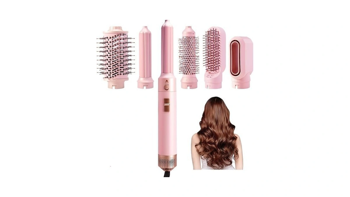 Hupifaz 6-in-1 Multi Hair Styler With Auto Wrap Curlers, Negative