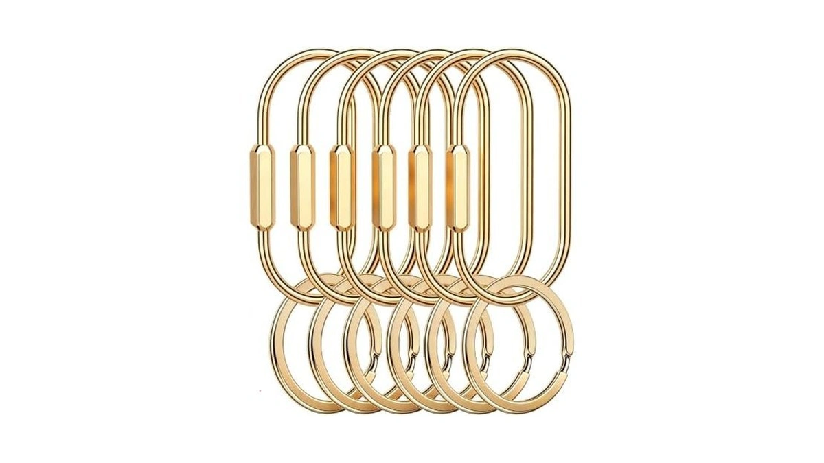 Buitboll Brass Key Rings Bulk, Screw Locking Key Chain Organizer