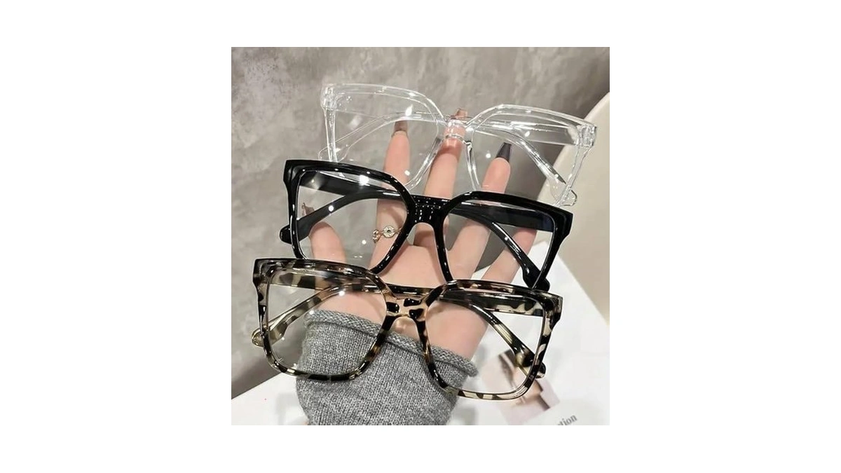 3pcs Women's Stylish Cat-eye Frame Glasses
