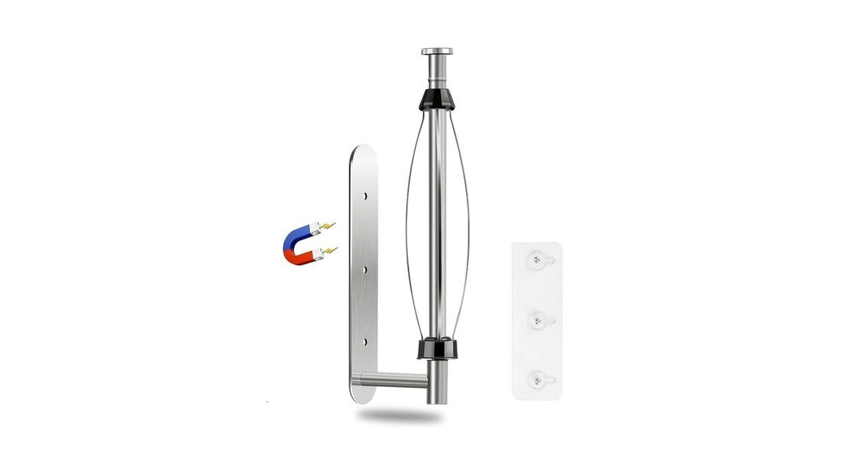 Kihogem Magnetic Paper Towel Holder, One Hand Operable, Silver