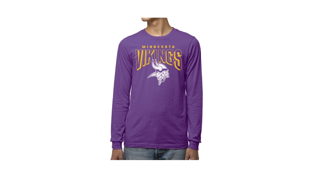 Junk Food Nfl - Minnesota Vikings Bold Logo Adult Ls