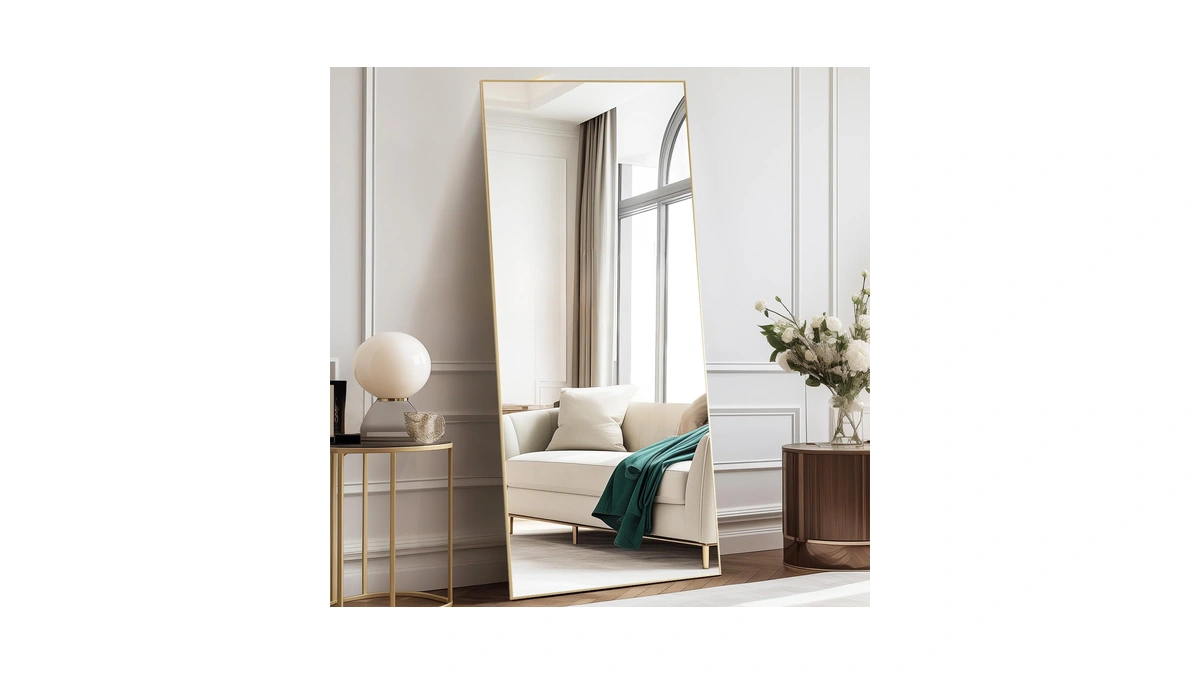 Dumos 70.4"x25.6" Full Length Mirror With Stand, Full Body Floor