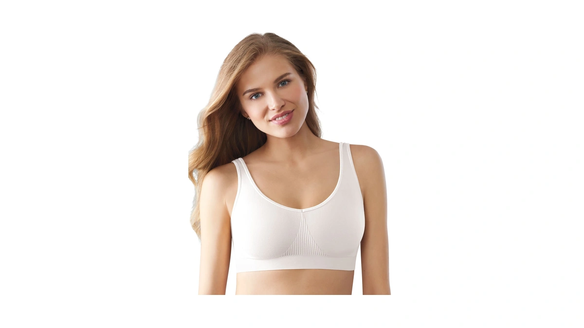 Bali Womens Bali One Smooth U Bralette Bras, White, Medium
