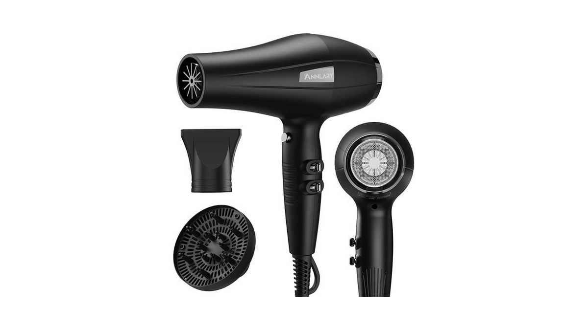 Annlary Ionic Hair Dryer With Diffuser, Blow Dryer, Professional 1875w