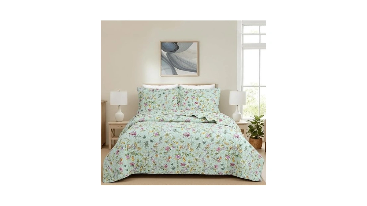 Quilt Super King Size 100% Cotton - Soft Lightweight Oversized