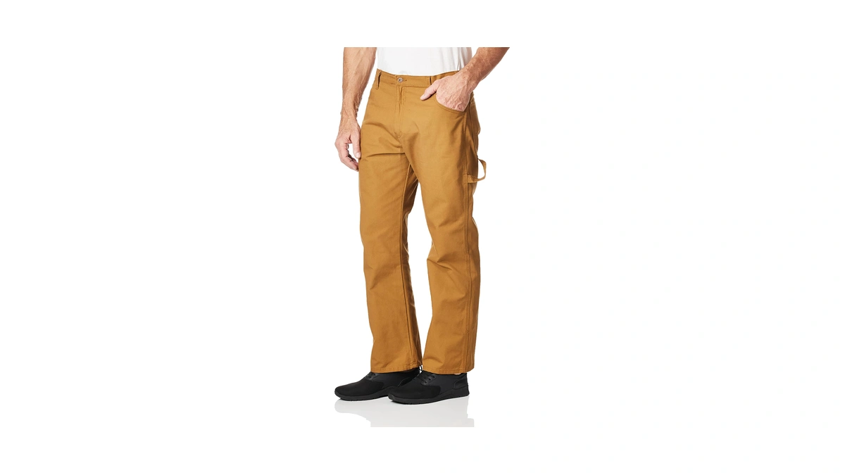 Dickies Men's Relaxed Straight Fit Lightweight Duck Carpenter Jean, Brown