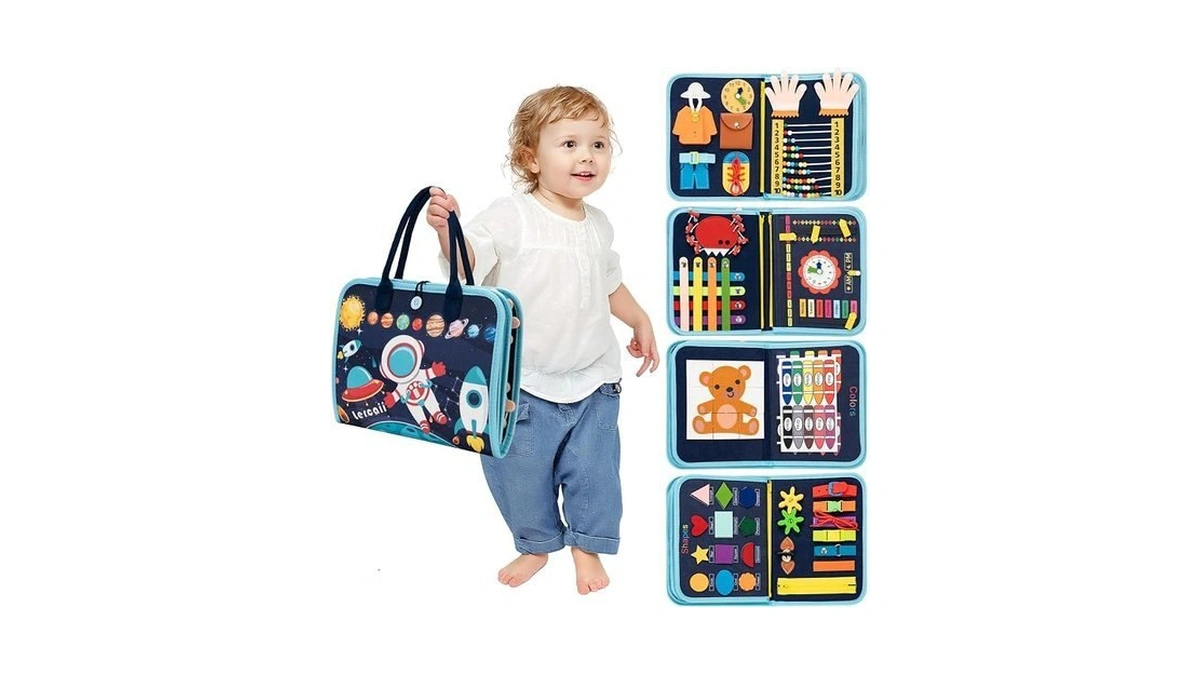 Montessori Busy Board & Busy Book For Toddlers With 20+