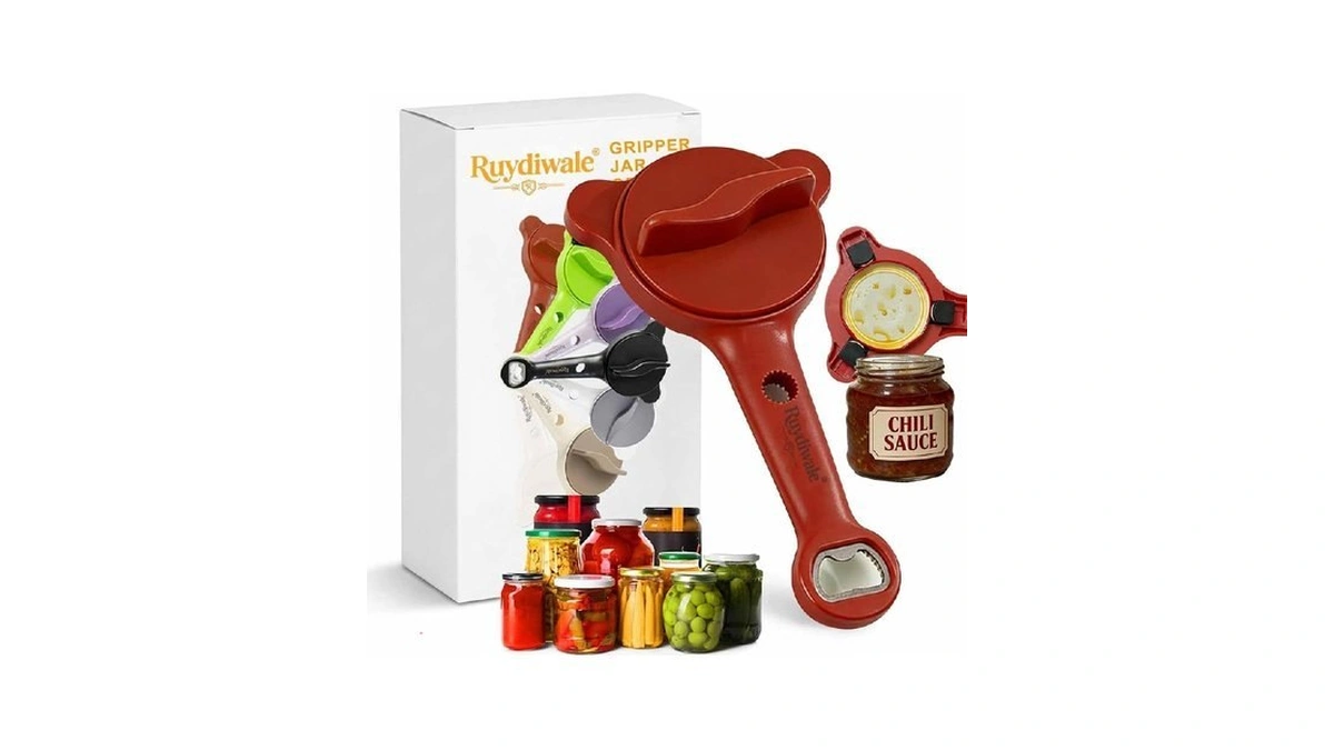 4-in-1 Jar Opener, Adjustable Jar Opener For Seniors, Kitchen Tool