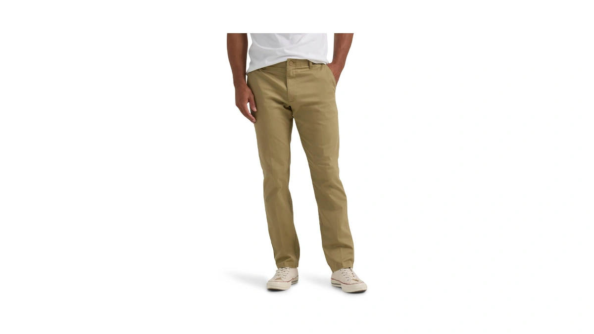 Lee Men's Extreme Motion Flat Front Slim Straight Pant Original