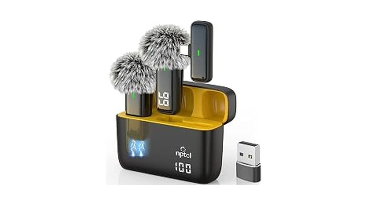 Nptcl Wireless Microphone For Iphone 17/16/15 Pc Laptop Computer Android
