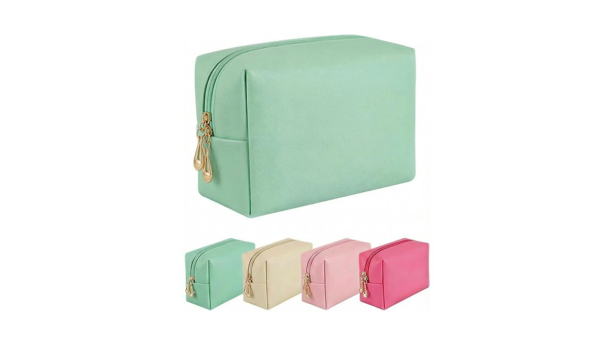 Jkhfsah Small Travel Makeup Bag, Waterproof Solid Color Cosmetic Bag,