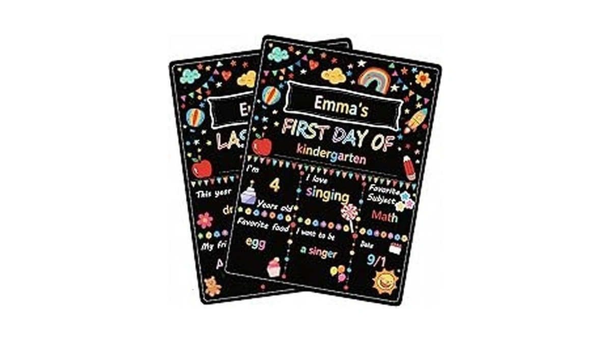 First & Last Day Of School Chalkboard Sign - Double-sided