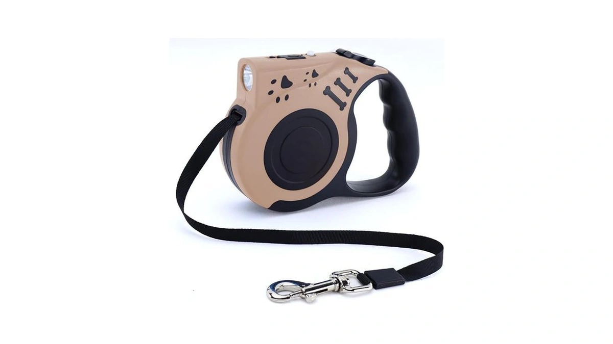Cosowo Retractable Dog Leash With Led Flashlight For Night Walking,
