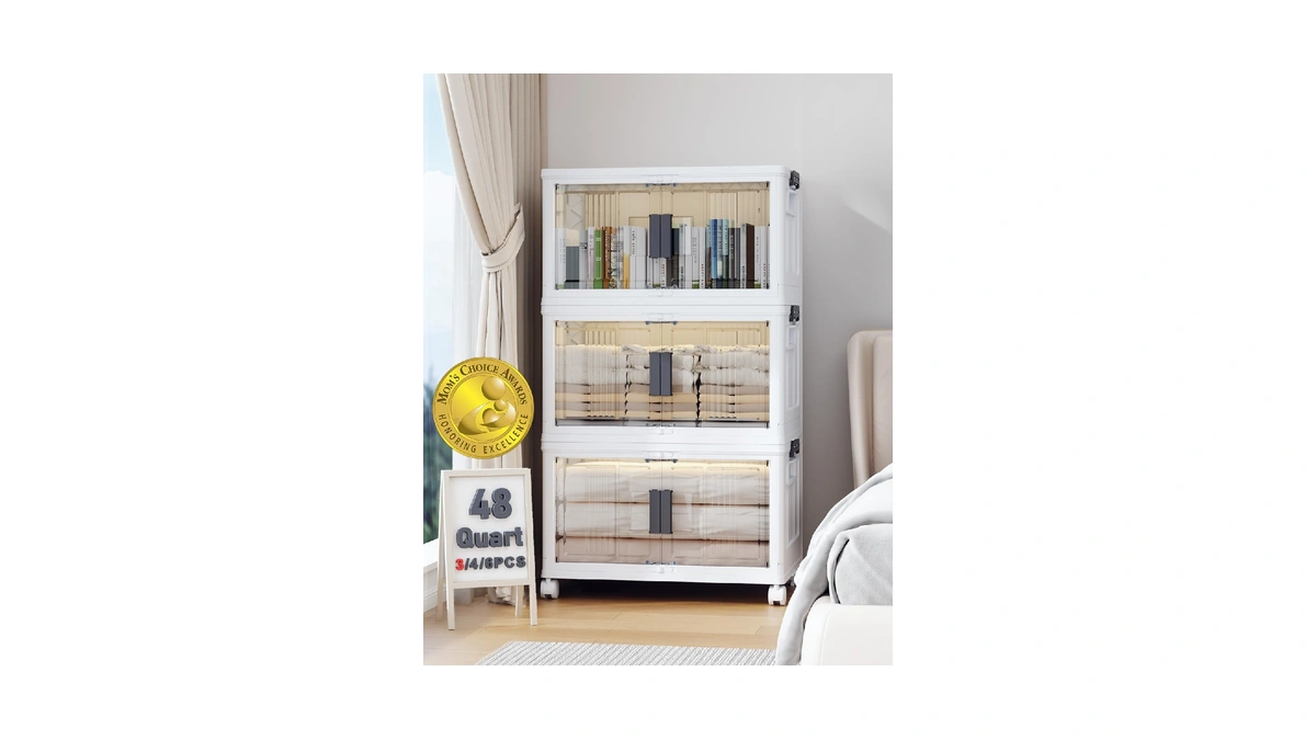 Olarhike 144qt Storage Bins With Lids For Closets, Office, Dorm,