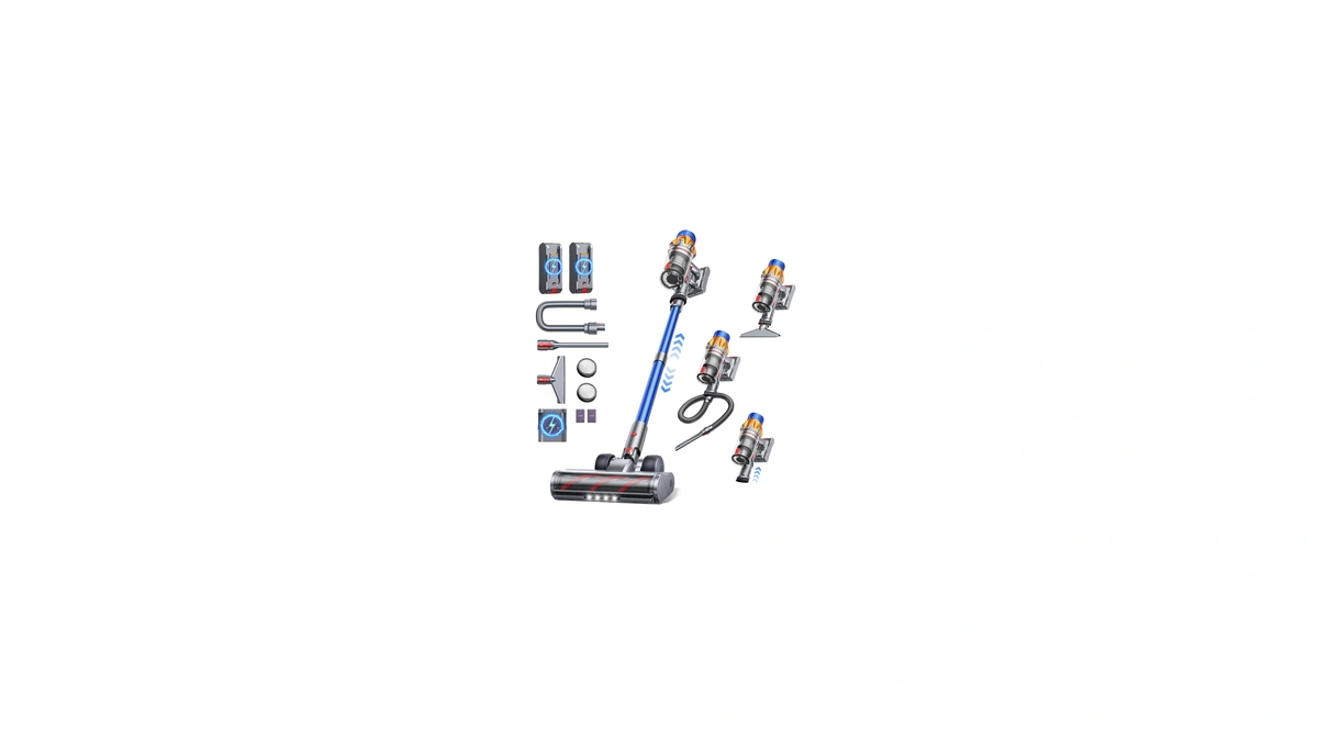 Cordless Vacuum Cleaner With 2 Batteries, 130 Mins/50kpa/600w Stick Vacuum