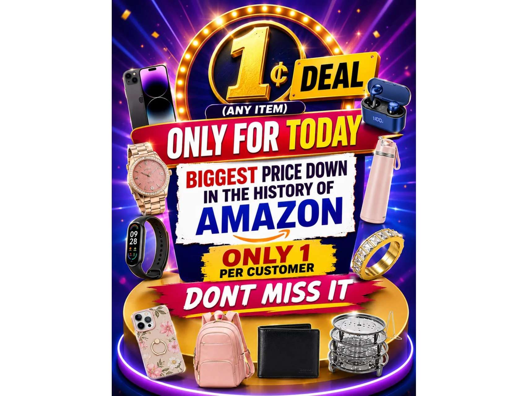 🚨 amazon haul just dropped their 1¢ deals section 🚨