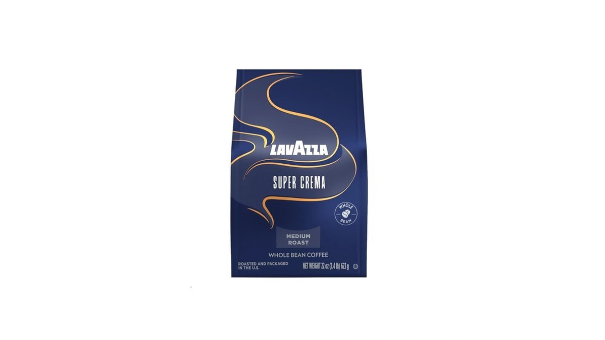 Lavazza Super Crema Whole Bean Coffee, Medium Espresso Roast, Arabica