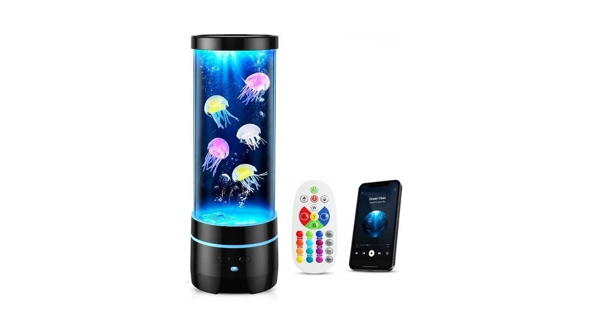 Somhuan Jellyfish Lamp With Bluetooth Speaker And White Noise, 17