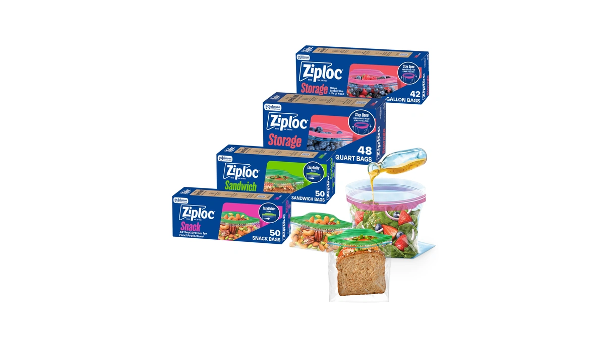 Ziploc Food Storage & Sandwich Bags Variety Pack, 190 Total