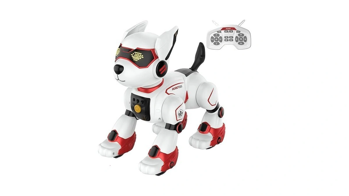 Peachleaf Robot Dog Toy For Kids, Programmable Interactive Rc Pet