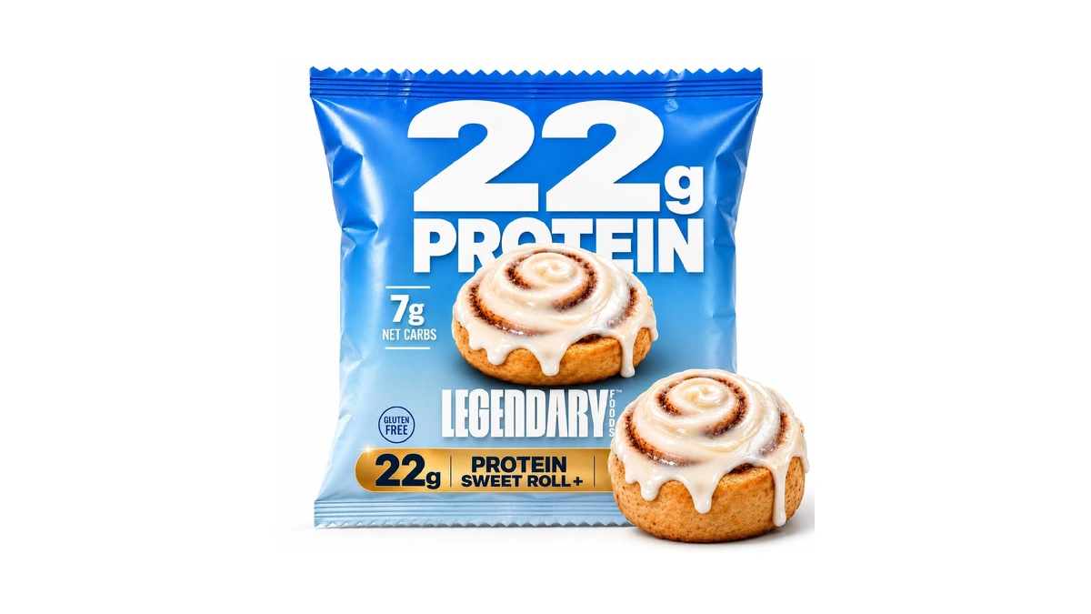 Legendary Foods High Protein Cinnamon Roll, Sugar Free, Low Carb