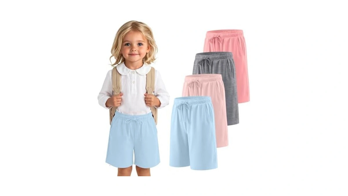 Yooaurvox 4 Pack Toddler Girls Bermuda Shorts