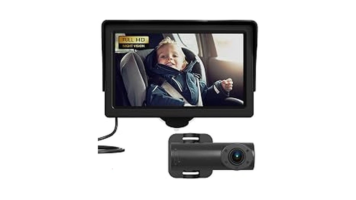 Grownsy Baby Car Camera With Night Vision, 4.3 Inch Hd