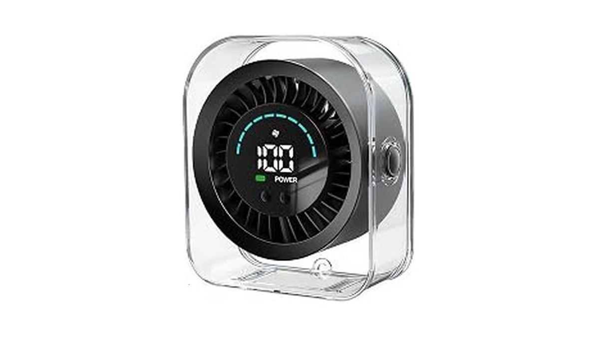 Small Desk Fan, Quiet Desktop Fan With Turbo Airflow, Rechargeable