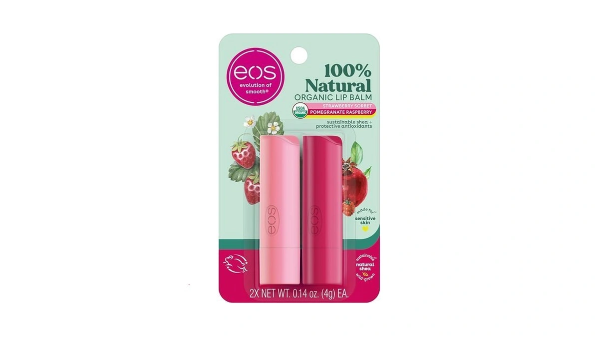 Eos 100% Natural Lip Balm - Strawberry Sorbet And Pomegranate