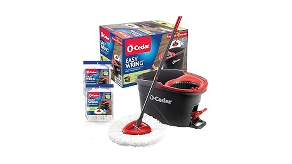 O-cedar Easywring Microfiber Spin Mop & Bucket Floor Cleaning System