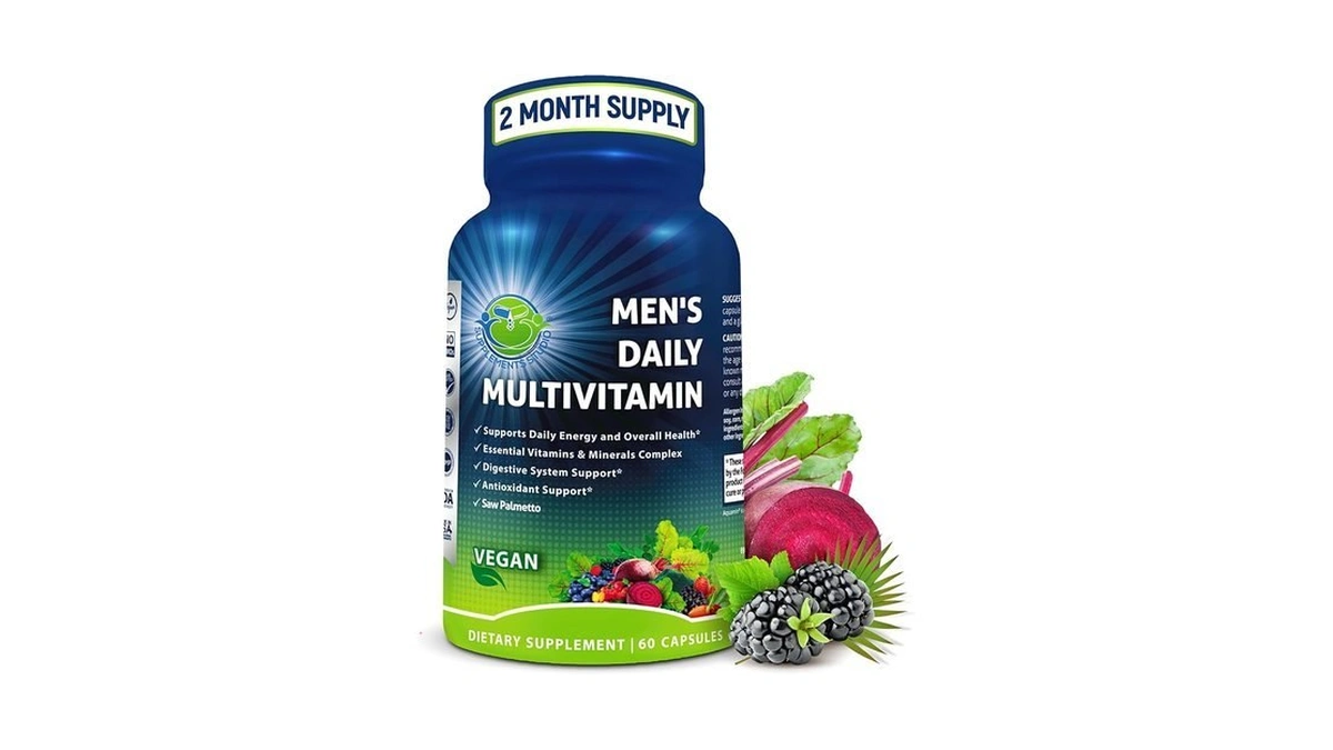 Vegan Methylated Multivitamin For Men - Saw Palmetto, Biotin &