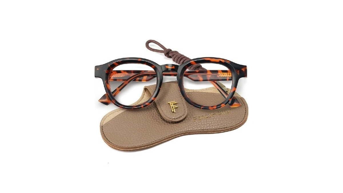 Fancyflower Round Reading Glasses For Women - Tortoise Reader -