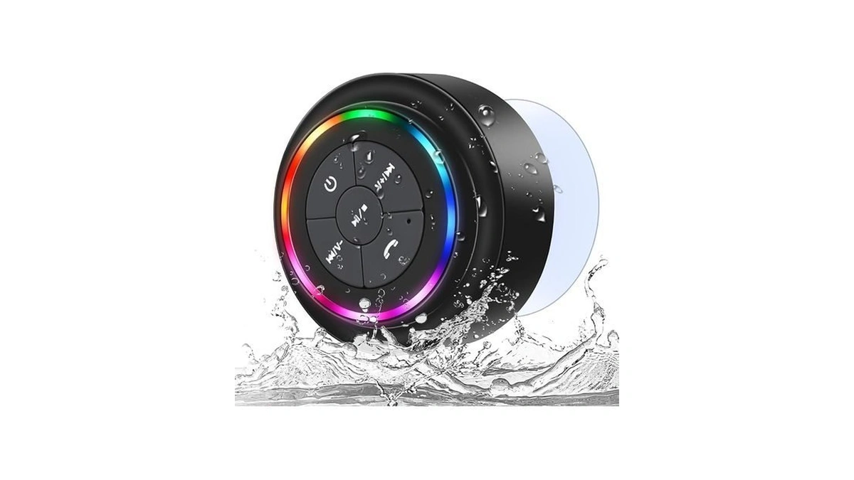 Haissky Bluetooth Shower Speakers,waterproof Bluetooth Speaker With Rgb Lights Ipx7